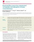 Cover page: Fractional flow reserve by computerized tomography and subsequent coronary revascularization