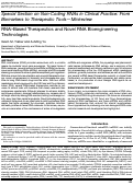 Cover page: RNAi Based Therapeutics and Novel RNA Bioengineering Technologies