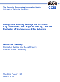 Cover page of Immigration Policing Through the Backdoor: City Ordinances, The "Right to the City," and the Exclusion of Undocumented Day Laborers