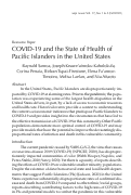 Cover page: COVID-19 and the State of Health of Pacific Islanders in the U.S.