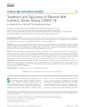 Cover page: Treatment and Outcomes of Patients With Ischemic Stroke During COVID-19