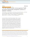 Cover page: The lytic polysaccharide monooxygenase CbpD promotes Pseudomonas aeruginosa virulence in systemic infection