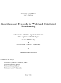 Cover page: Algorithms and Protocols for Wideband Distributed Beamforming
