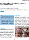Cover page: Botulinum Toxin Type-A as an alternative treatment for gummy smile: a case report.