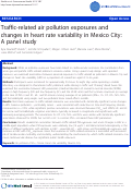 Cover page: Traffic-related air pollution exposures and changes in heart rate variability in Mexico City: A panel study