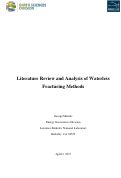Cover page: Literature Review and Analysis of Waterless Fracturing Methods: