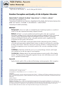 Cover page: Emotion perception and quality of life in bipolar I disorder