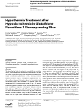 Cover page: Hypothermia Treatment After Hypoxia-Ischemia in Glutathione Peroxidase-1 Overexpressing Mice.