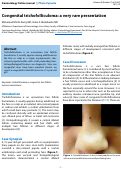 Cover page: Congenital trichofolliculoma: a very rare presentation