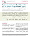 Cover page: Fructose metabolism, cardiometabolic risk, and the epidemic of coronary artery disease.