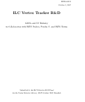 Cover page: ILC Vertex Tracker R&amp;D
