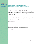 Cover page: A Survey of the U.S. ESCO Industry: Market Growth and Development from 2008 to 2011