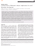 Cover page: d-serine levels in Alzheimer’s disease: implications for novel biomarker development