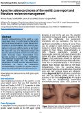 Cover page: Apocrine adenocarcinoma of the eyelid: case report and literature review on management