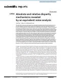Cover page: Absolute and relative disparity mechanisms revealed by an equivalent noise analysis.