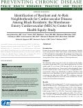Cover page: Identification of Resilient and At-Risk Neighborhoods for Cardiovascular Disease Among Black Residents: the Morehouse-Emory Cardiovascular (MECA) Center for Health Equity Study