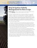 Cover page: Drip Irrigation Salinity Management for Row Crops
