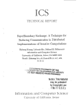 Cover page: Superboundary exchange : a technique for reducing communication in distributed implementations of iterative computations