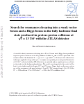 Cover page: Search for resonances decaying into a weak vector boson and a Higgs boson in the fully hadronic final state produced in proton-proton collisions at s=13 TeV with the ATLAS detector