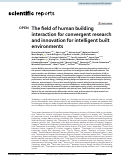 Cover page: The field of human building interaction for convergent research and innovation for intelligent built environments