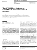 Cover page: The COVID-Kidney Controversy: Can SARS-CoV-2 Cause Direct Renal Infection?