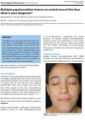 Cover page: Multiple papulonodular lesions on central area of the face: what is your diagnosis?