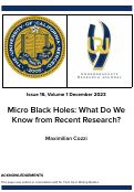 Cover page: Micro Black Holes: What Do We Know From Recent Research?