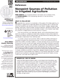 Cover page: Nonpoint Sources of Pollution in Irrigated Agriculture: Farm Water Quality Planning Series