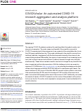 Cover page: COVIDScholar: An automated COVID-19 research aggregation and analysis platform