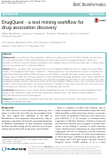 Cover page: DrugQuest - a text mining workflow for drug association discovery