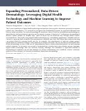 Cover page: Expanding Personalized, Data-Driven Dermatology: Leveraging Digital Health Technology and Machine Learning to Improve Patient Outcomes