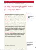 Cover page: Behavioral Counseling to Promote a Healthful Diet and Physical Activity for Cardiovascular Disease Prevention in Adults Without Cardiovascular Risk Factors: US Preventive Services Task Force Recommendation Statement