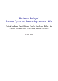 Cover page: The Past as Prologue? Business Cycles and Forecasting since the 1960s