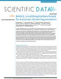 Cover page: BAGLS, a multihospital Benchmark for Automatic Glottis Segmentation