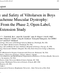 Cover page: Efficacy and Safety of Viltolarsen in Boys With Duchenne Muscular Dystrophy: Results From the Phase 2, Open-Label, 4-Year Extension Study.