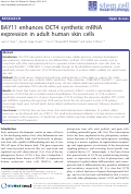 Cover page: BAY11 enhances OCT4 synthetic mRNA expression in adult human skin cells