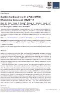 Cover page: Sudden Cardiac Arrest in a Patient With Myxedema Coma and COVID-19