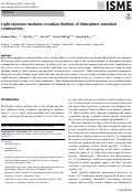 Cover page: Light exposure mediates circadian rhythms of rhizosphere microbial communities