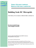 Cover page: Building Scale DC Microgrids