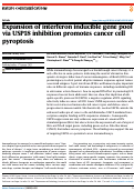 Cover page: Expansion of interferon inducible gene pool via USP18 inhibition promotes cancer cell pyroptosis