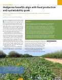 Cover page: Hedgerow benefits align with food production and sustainability goals