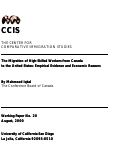 Cover page: The Migration of High-Skilled Workers from Canada to the United States:Empirical Evidence and Economic Reasons