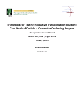 Cover page: Framework for Testing Innovative Transportation Solutions: Case Study of Carlink, a Commuter Carsharing Program&nbsp;
