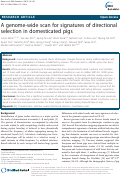 Cover page: A genome-wide scan for signatures of directional selection in domesticated pigs