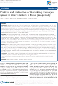 Cover page: Positive and instructive anti-smoking messages speak to older smokers: a focus group study