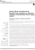 Cover page: Distinct Brain and Behavioral Benefits from Cognitive vs. Physical Training: A Randomized Trial in Aging Adults