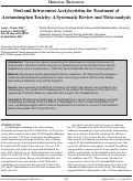 Cover page: Oral and Intravenous Acetylcysteine for Treatment of Acetaminophen Toxicity: A Systematic Review and Meta-analysis