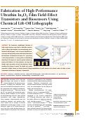 Cover page: Fabrication of High-Performance Ultrathin In2O3 Film Field-Effect Transistors and Biosensors Using Chemical Lift-Off Lithography