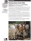 Cover page: Raising Dairy Goat Kids