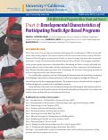 Cover page: 4-H After-School Program: Bloco Drum and Dance, Part 2. Developmental Characteristics of Participating Youth: Age-Based Programs.